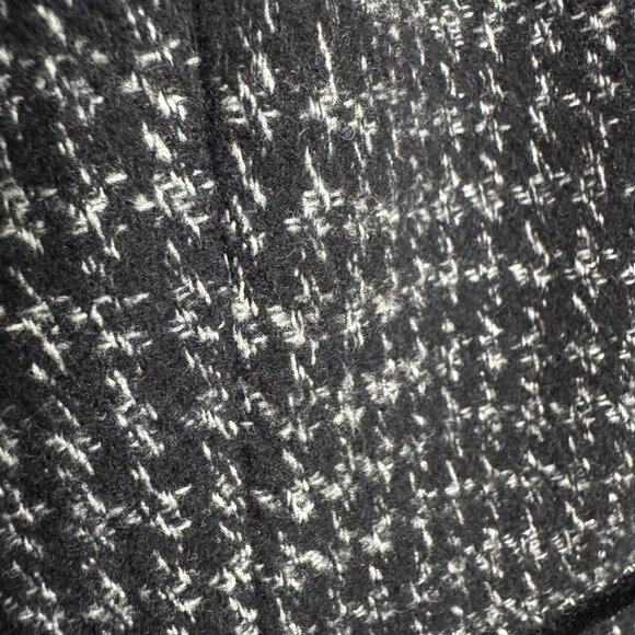GUESS Houndstooth Wool Peacoat | Black & White Double-Breasted | Size Medium - Picture 10 of 13